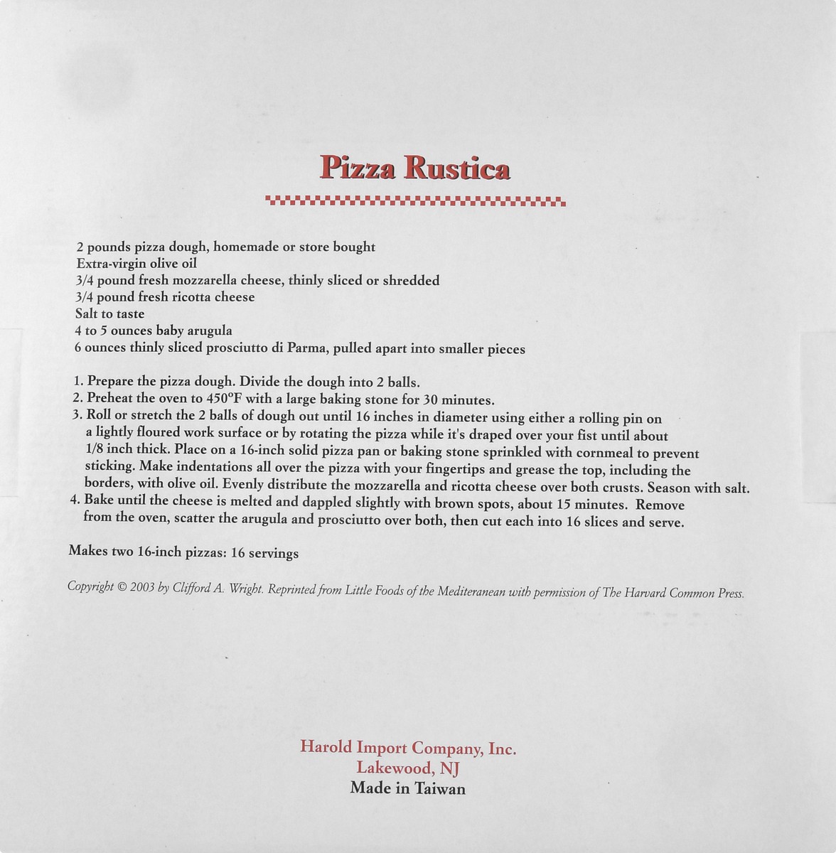 slide 6 of 11, Harold Import Co. Authentic Pizza Baking Stone 1 ea, 1 ct