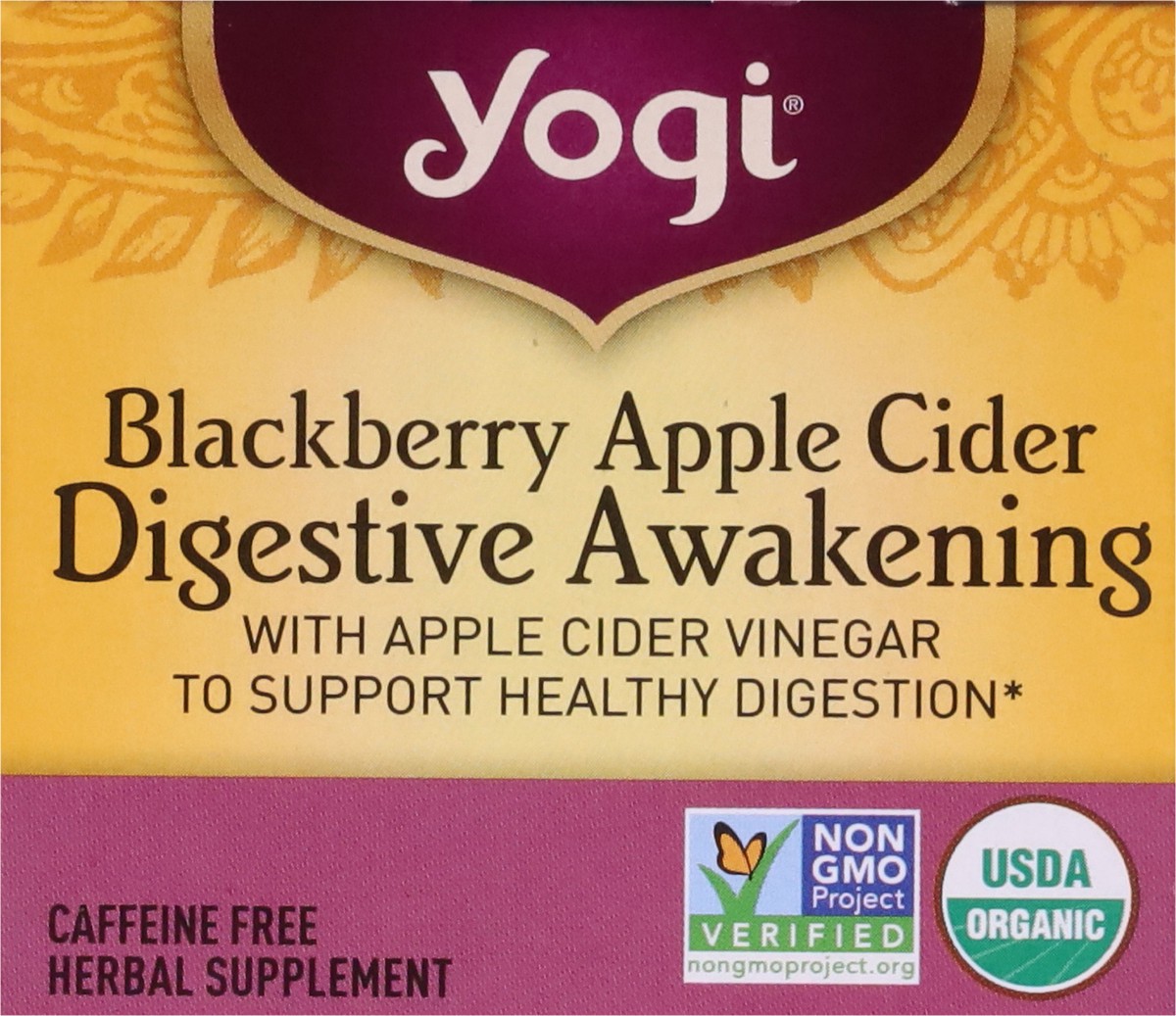 slide 3 of 9, Yogi Tea Bags Digestive Awakening Blackberry Apple Cider Herbal Supplement 16 Tea Bags - 16 ct, 16 ct