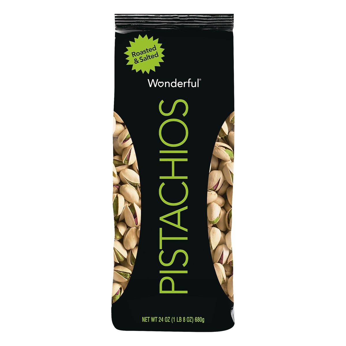 slide 4 of 6, Wonderful Pistachios, In Shell Roasted & Salted Nuts, 24 Ounce Bag, 24 oz