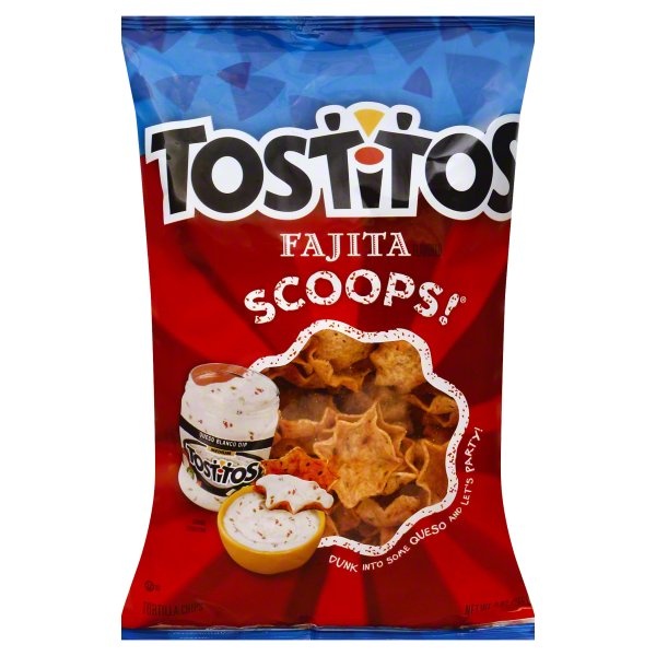 slide 1 of 1, Tostitos Fajita Scoops Tortilla Chips, 9 oz