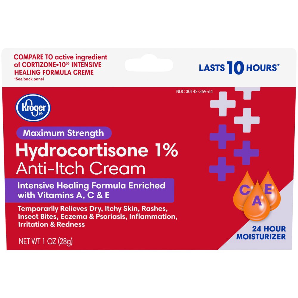 slide 3 of 6, Kroger Maximum Strength Hydrocortisone Anti-Itch Cream, 1 oz