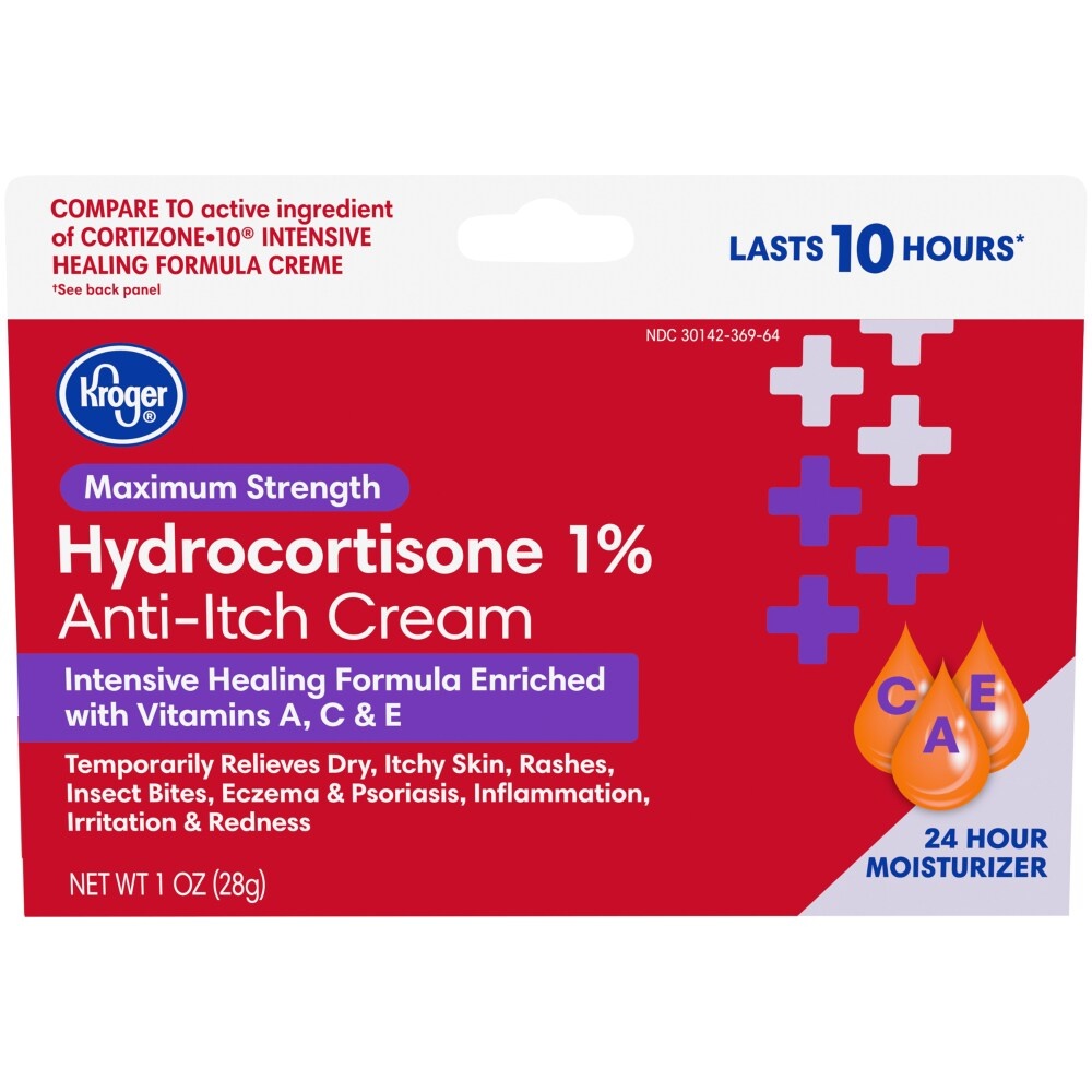 slide 1 of 1, Kroger Maximum Strength Hydrocortisone Anti-Itch Cream, 1 oz