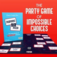 slide 11 of 25, Puppies or Pizza? The Card Game of Impossible Choices | Family Games, Adult Games, Travel Games, Camping Games | Party Games for Adults & Kids Ages 8+, 1 ct
