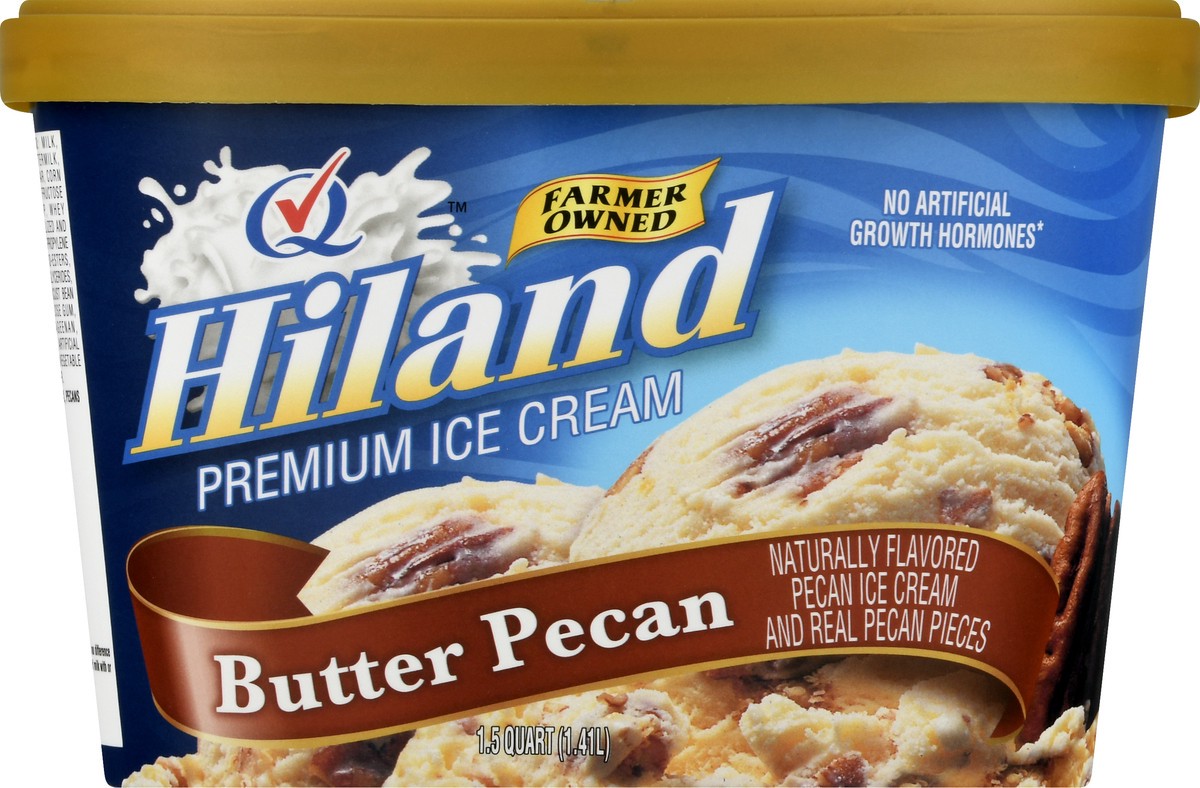 slide 10 of 13, Hiland Dairy Premium Butter Pecan Ice Cream 1.5 qt, 1.5 qt