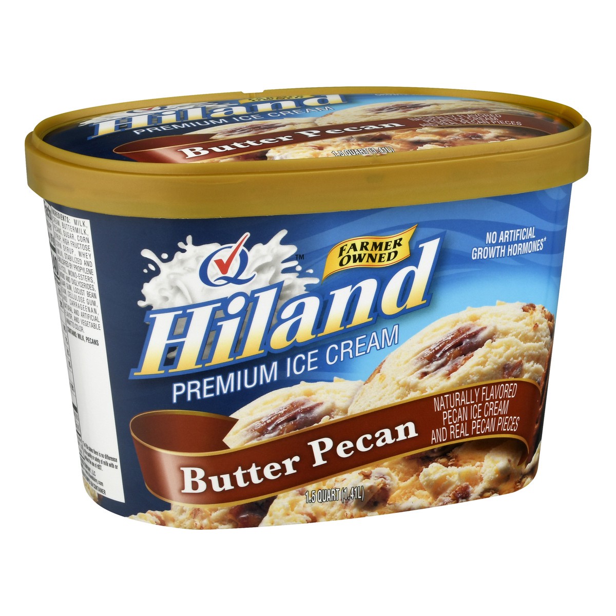 slide 12 of 13, Hiland Dairy Premium Butter Pecan Ice Cream 1.5 qt, 1.5 qt