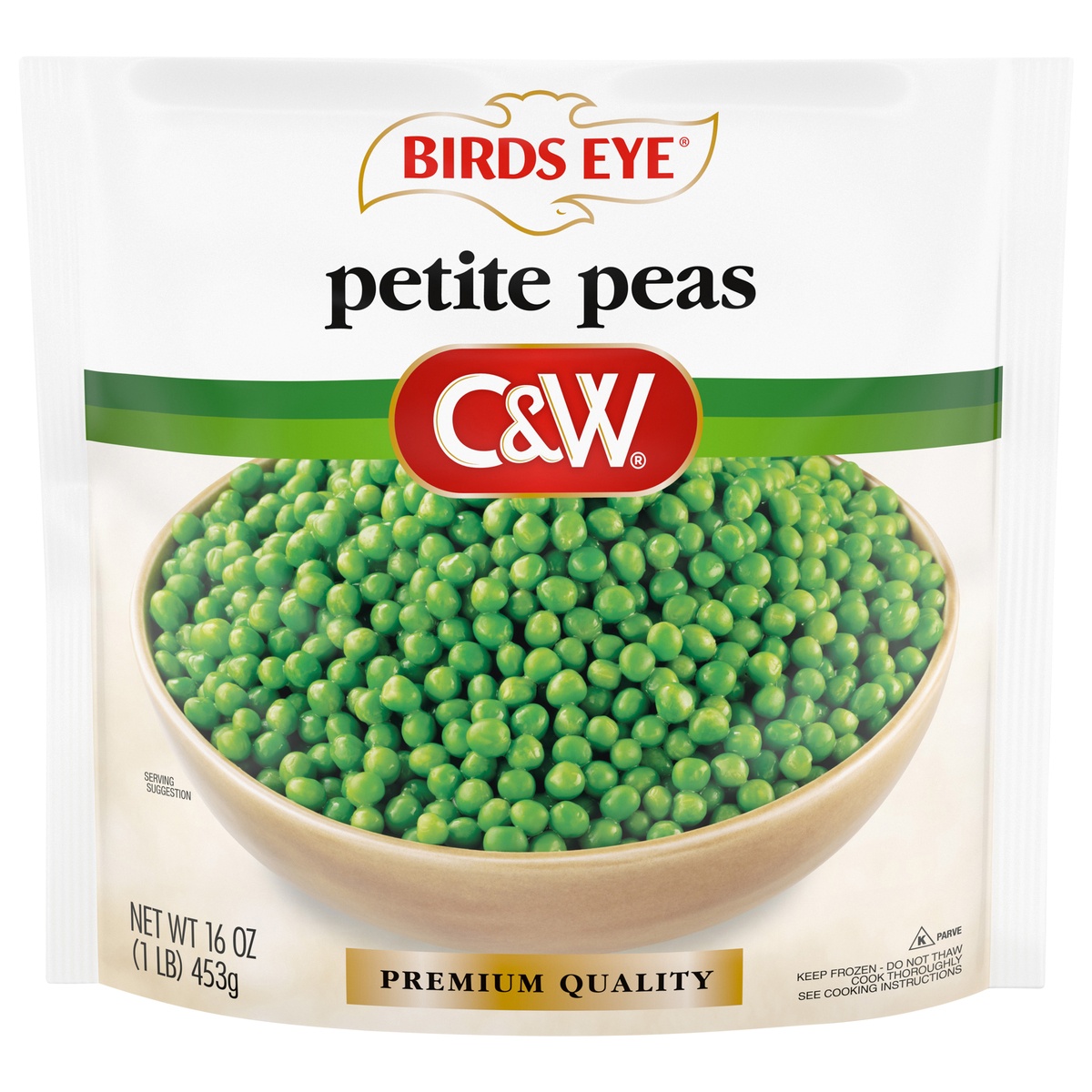 slide 1 of 8, Birds Eye C&W Premium Quality Petite Peas, Frozen, 16 oz., 