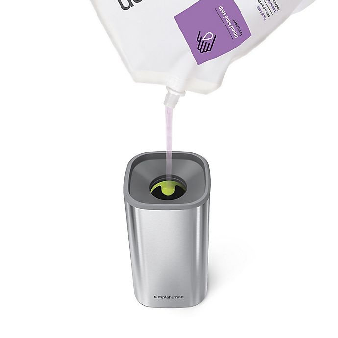 slide 4 of 6, simplehuman Brushed Pulse Soap Dispenser - Brushed Grey, 1 ct