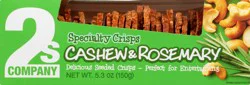 2s Company Specialty Crisps, Cashew & Rosemary