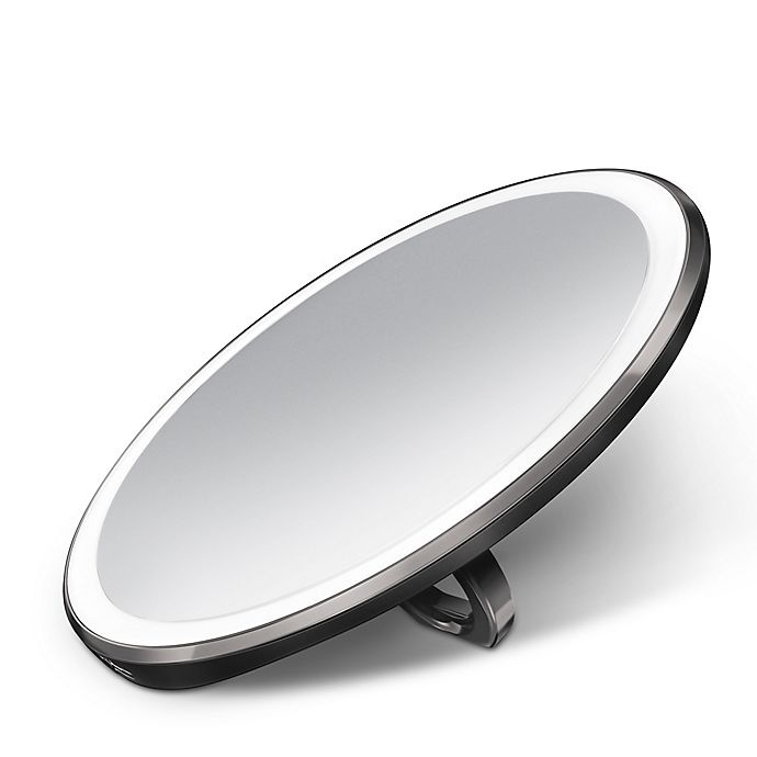 slide 2 of 6, simplehuman 3x Compact Sensor Mirror - Black, 1 ct