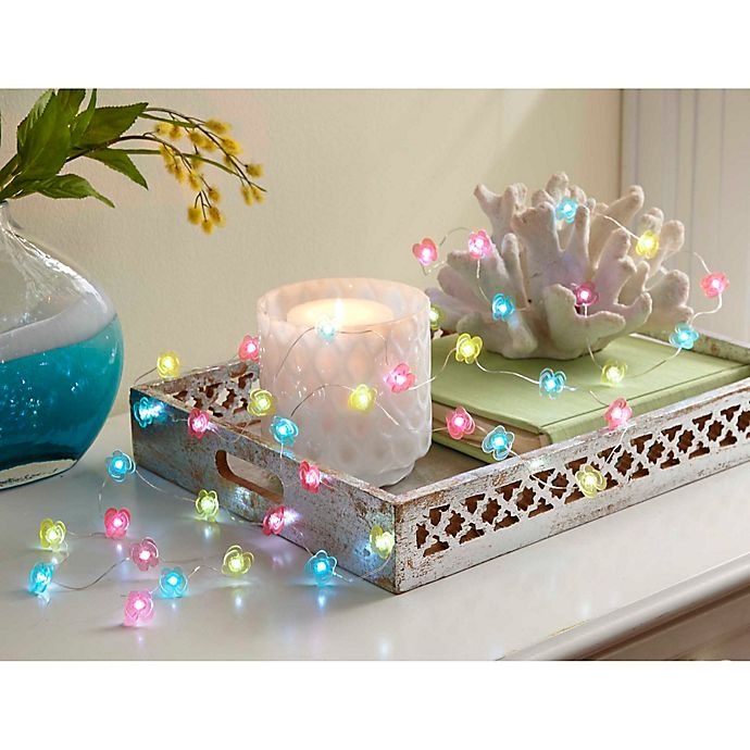 slide 2 of 3, Loft Living LED Micro Sandals String Lights - Blue, 10 ft