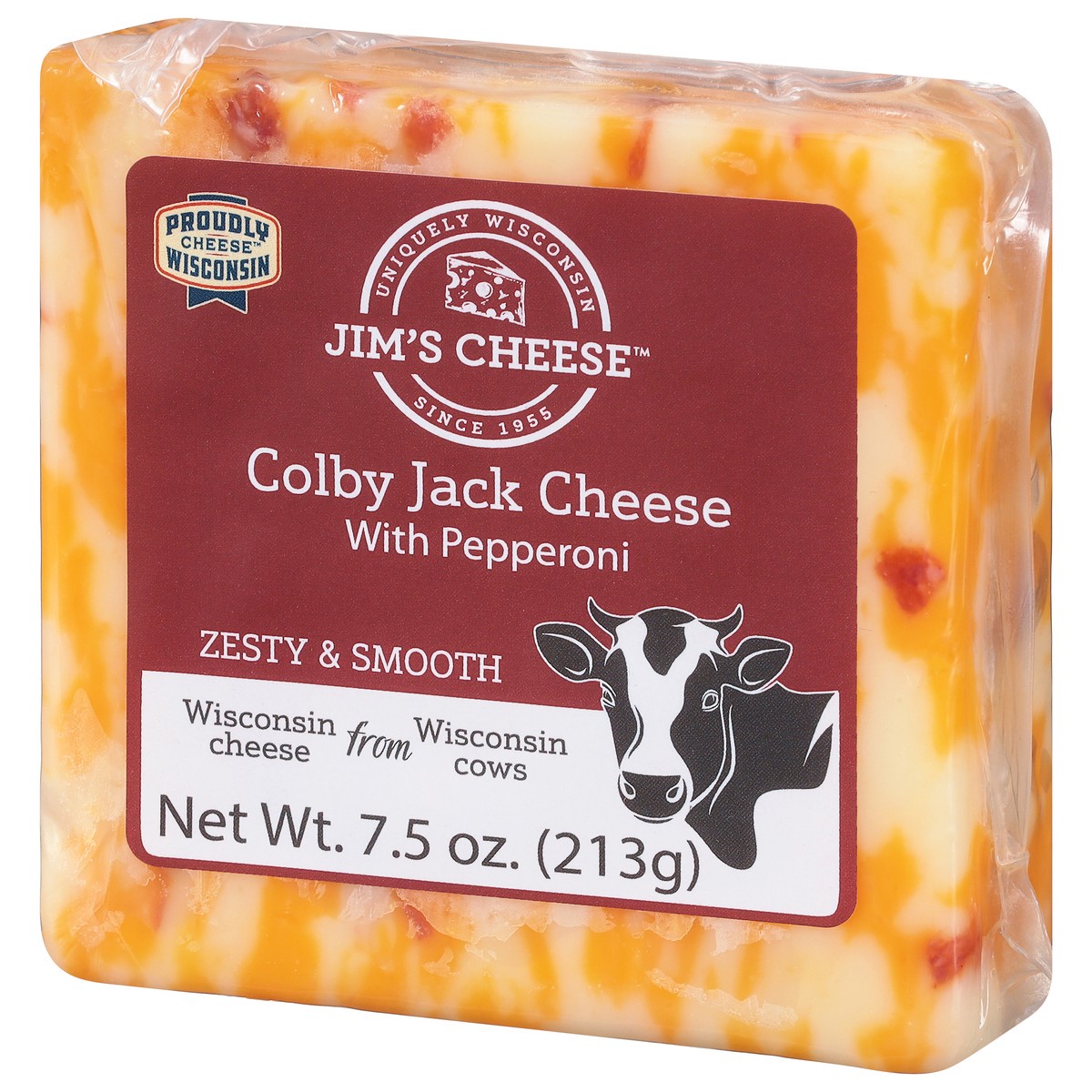 slide 3 of 9, Jim's Cheese Colby Jack Cheese with Pepperoni 7.5 oz, 7.5 oz