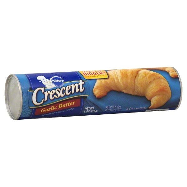 slide 1 of 1, Pillsbury Dinner Rolls Crescent Garlic Butter, 8 ct