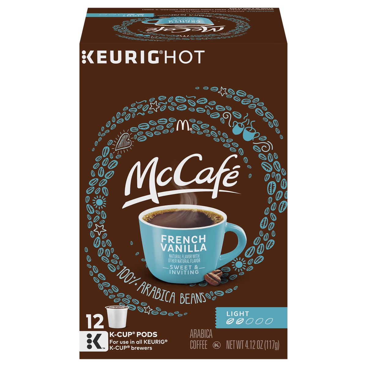 slide 1 of 5, McCafé Light Roast French Vanilla Coffee K-Cup Pods, Caffeinated- 12 ct, 12 ct; 4.12 oz