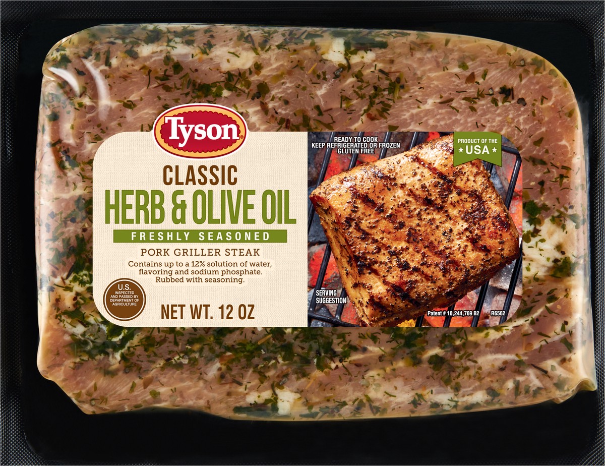 slide 4 of 8, Herb & Oil Pork Griller Steak, 12 oz