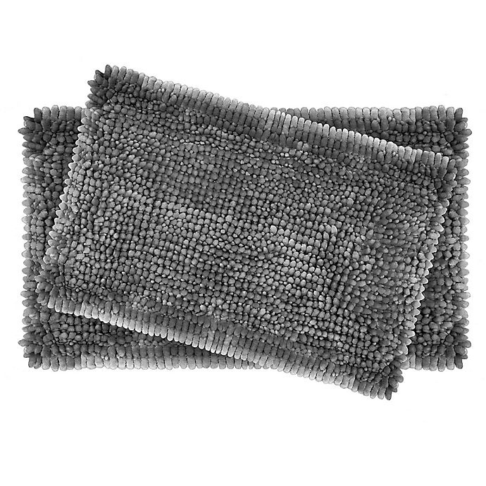 slide 1 of 5, Filament Design Laura Ashley Butter Chenille Bath Rugs - Charcoal, 2 ct