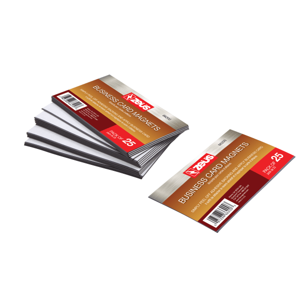 slide 2 of 6, Baumgarten's Baumgartens® Business Card Magnets, 2"" x 3 1/2"", Black, Pack Of 25, 25 ct