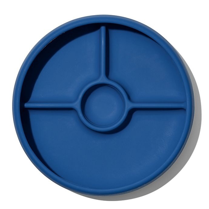 slide 2 of 5, OXO Tot Silicone Divided Dinner Plate - Navy, 1 ct