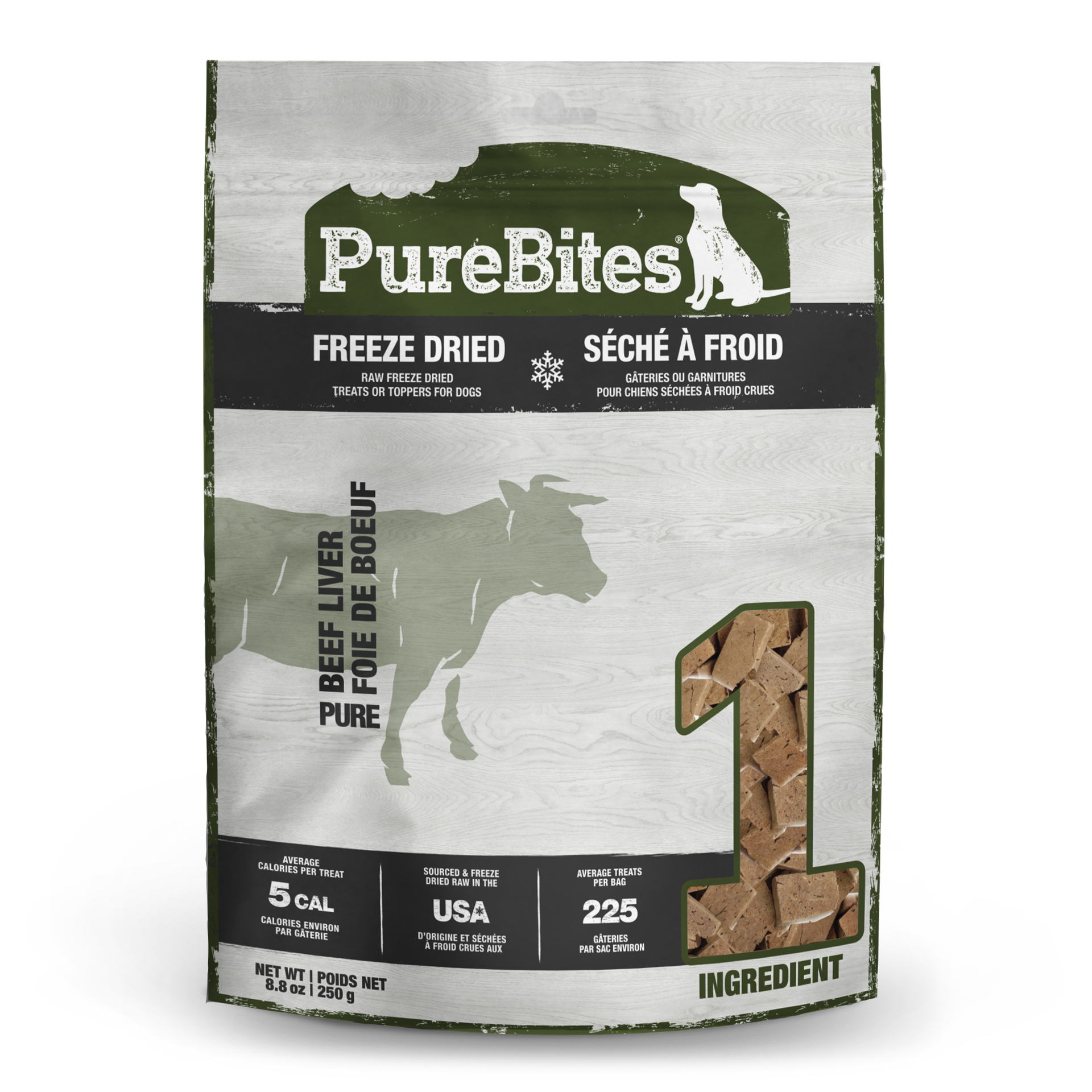 slide 1 of 5, PureBites Beef Liver Dog Treats, 8.8 oz