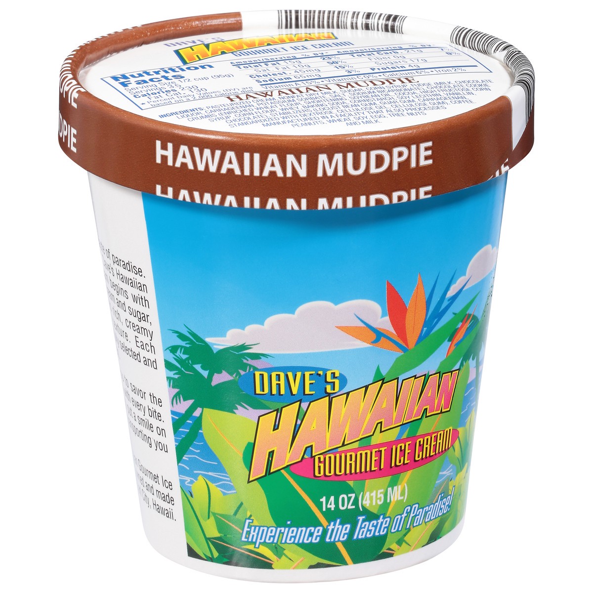 slide 5 of 9, Dave's Hawaiian Gourmet Ice Cream Hawaiian Mudpie Ice Cream 14 oz, 14 oz