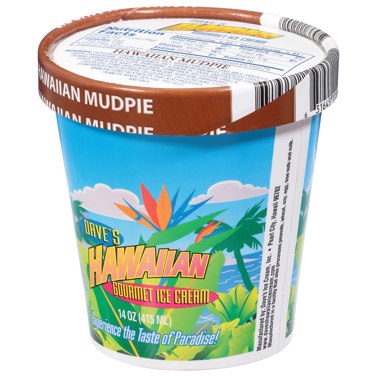 slide 9 of 9, Dave's Hawaiian Gourmet Ice Cream Hawaiian Mudpie Ice Cream 14 oz, 14 oz