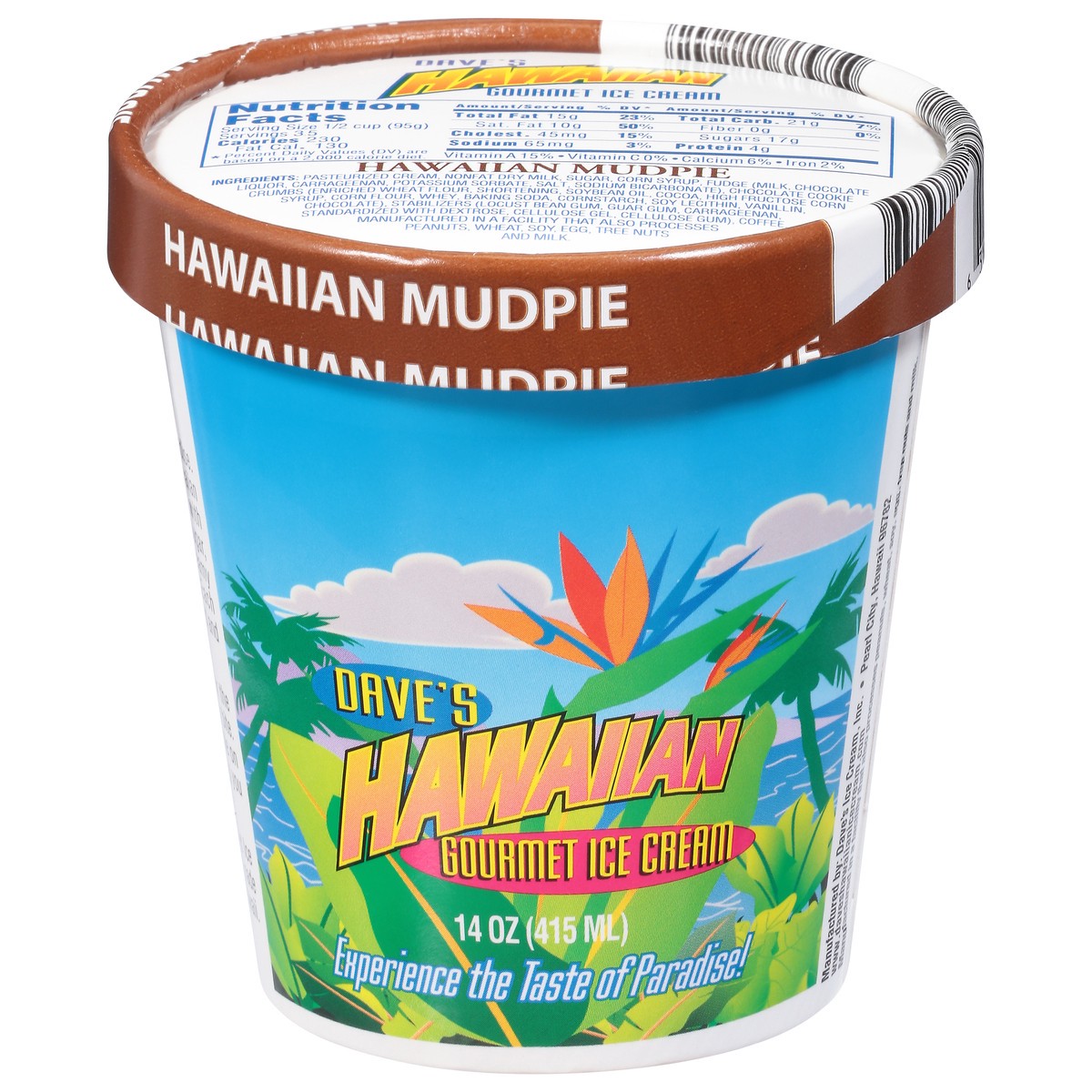 slide 1 of 9, Dave's Hawaiian Gourmet Ice Cream Hawaiian Mudpie Ice Cream 14 oz, 14 oz