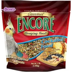 Brown's Gourmet Encore Foraging Feast Cockatiel Food