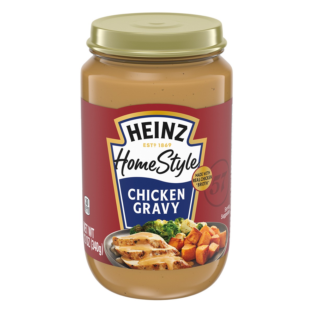 slide 2 of 14, Heinz HomeStyle Classic Chicken Gravy, 12 oz Jar, 12 oz