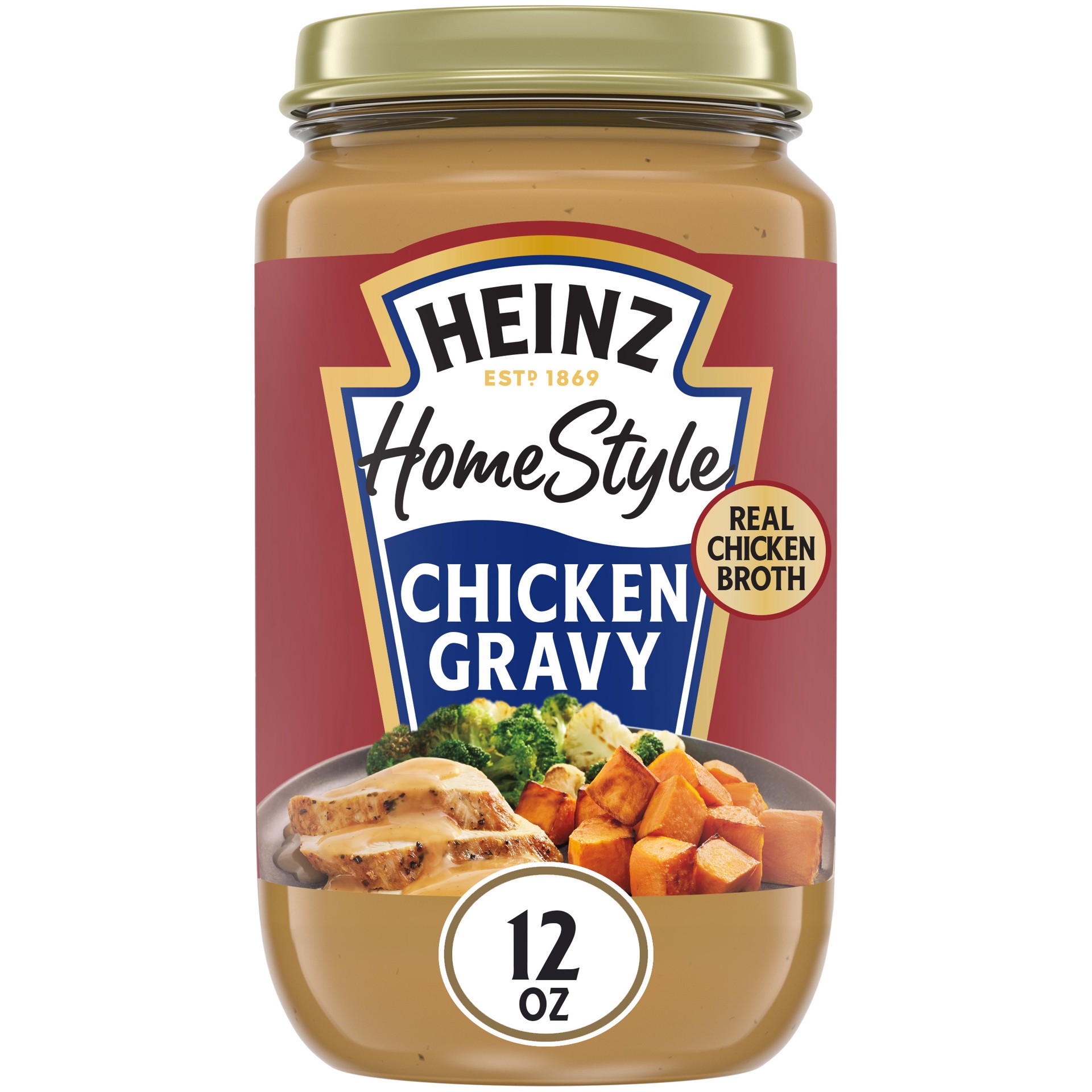 slide 1 of 14, Heinz HomeStyle Classic Chicken Gravy, 12 oz Jar, 12 oz