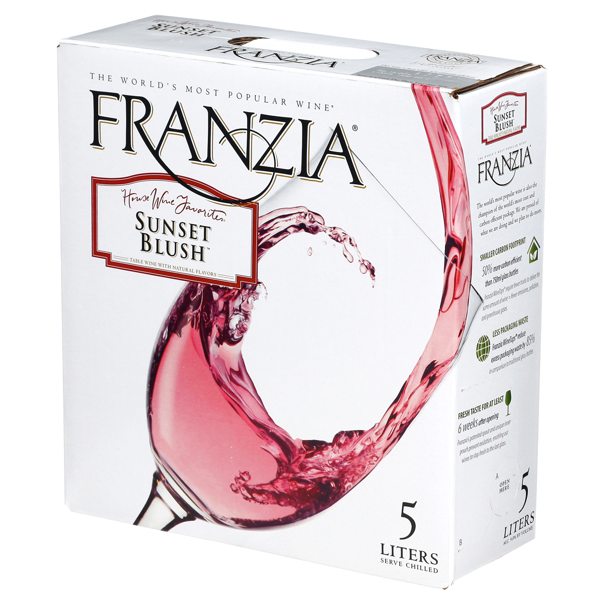 slide 10 of 27, Franzia Sunset Blush Rose Wine - 5L Box, 5 liter