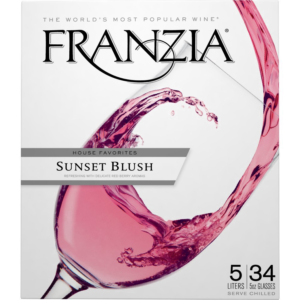 slide 11 of 27, Franzia Sunset Blush Pink Wine, 5 liter box