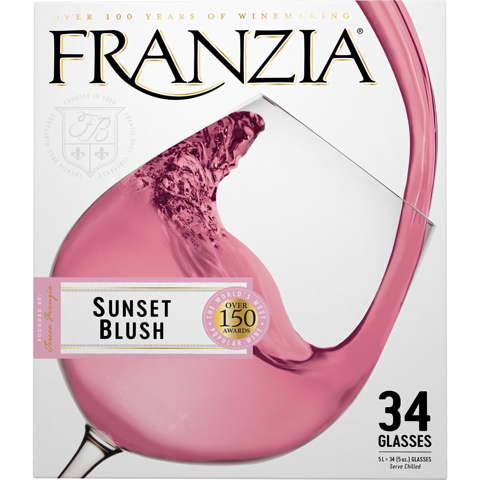 slide 5 of 27, Franzia Sunset Blush Pink Wine, 5 liter box