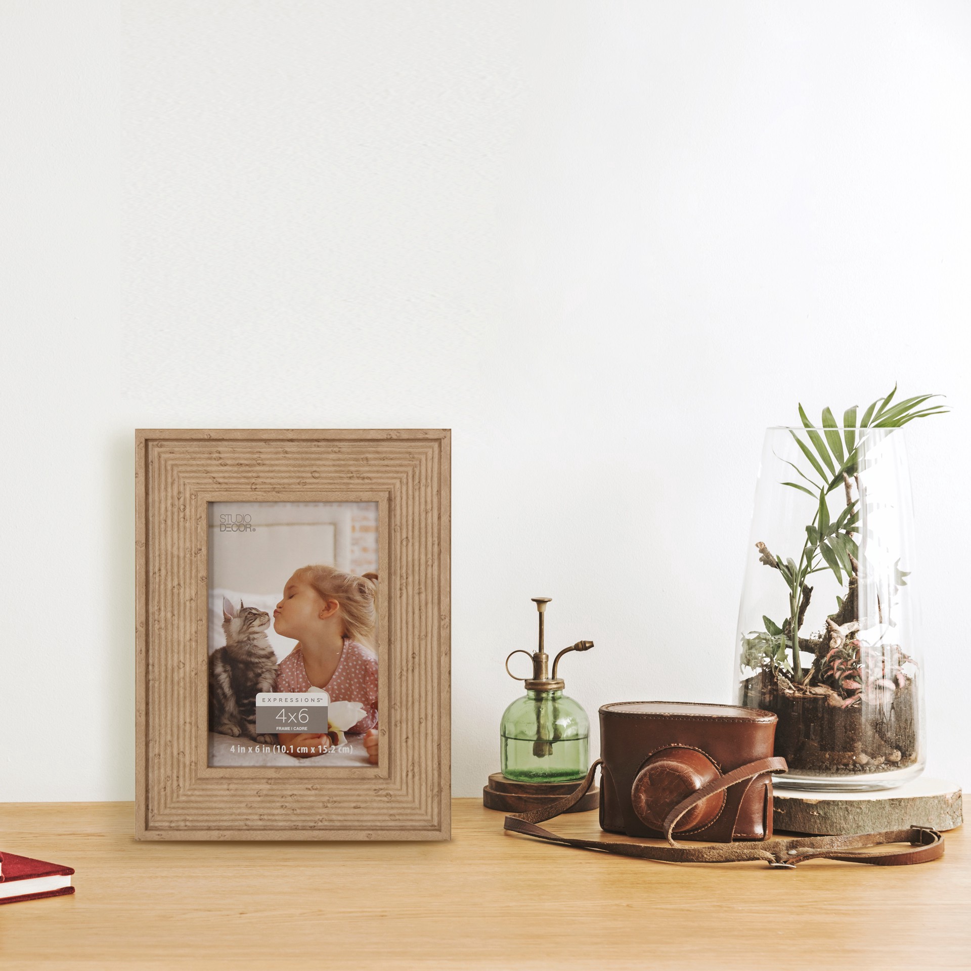 slide 3 of 5, Expressions 4" X 6" Tan Ribbed Frame By Studio Decor, 4 in x 6 in