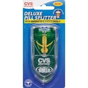 slide 1 of 1, CVS Pharmacy Deluxe Pill Splitter with Magnifier & Safety Shield, 1 ct