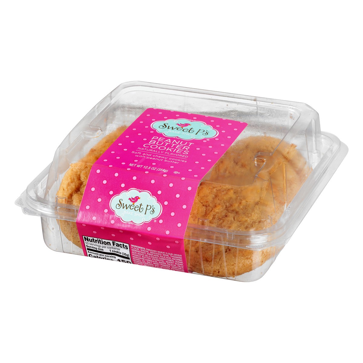 slide 4 of 9, Sweet P's Bake Shop Peanut Butter Cookies 12.5 oz,