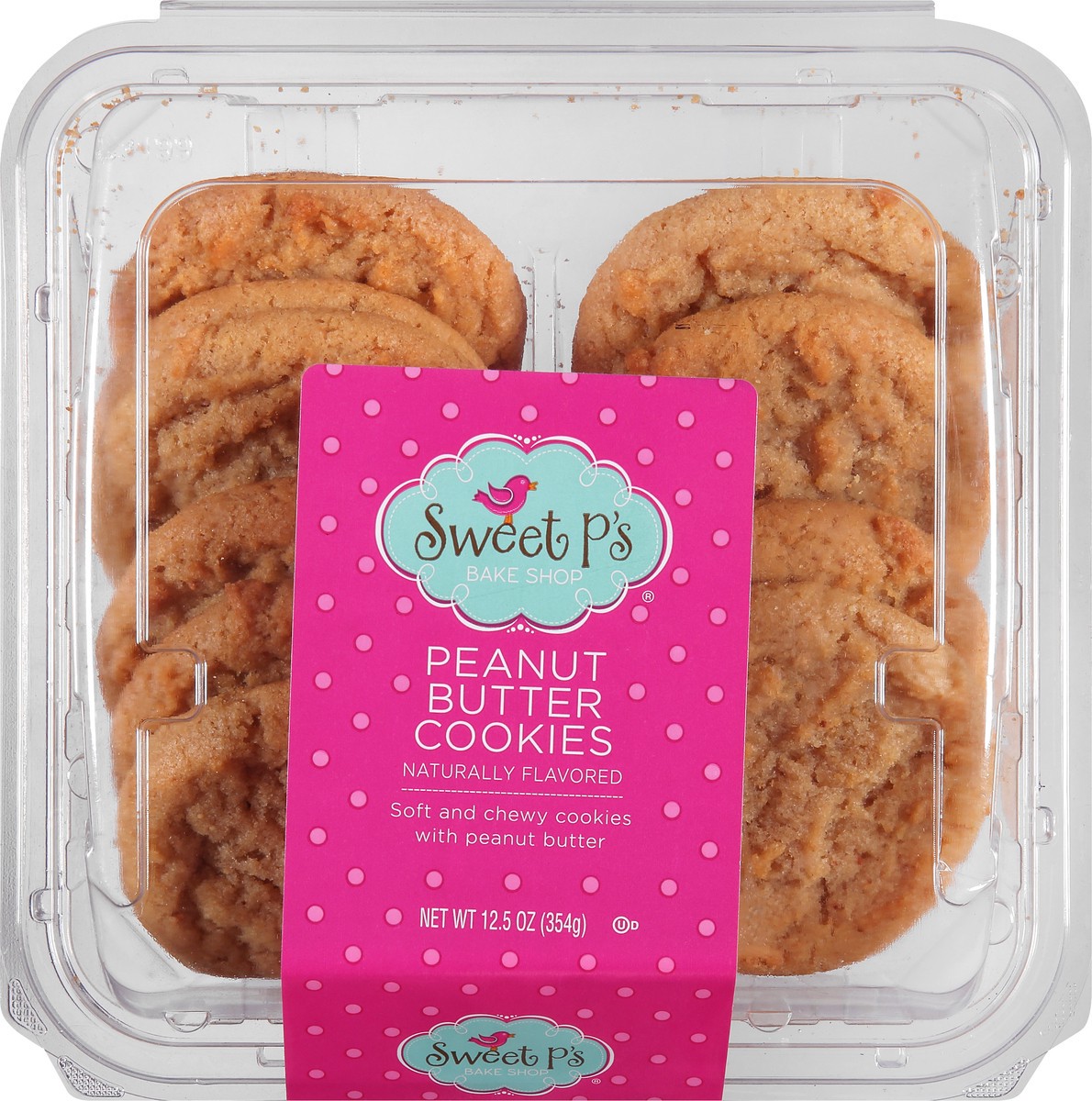 slide 1 of 9, Sweet P's Bake Shop Peanut Butter Cookies 12.5 oz,