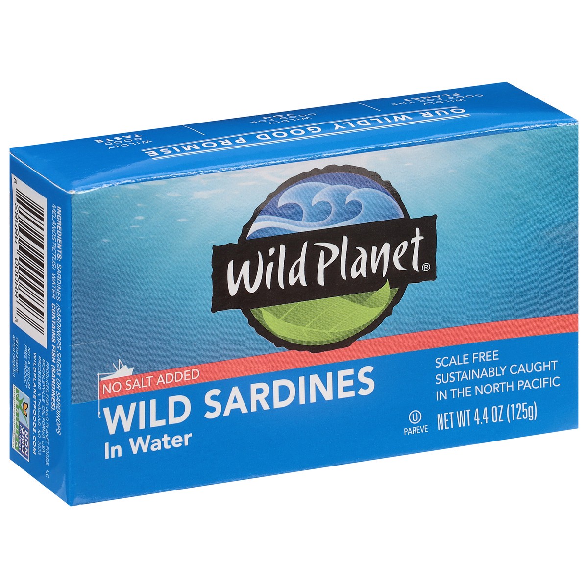 slide 5 of 9, Wild Planet No Salt Added Wild Sardines In Water, 4.4 oz