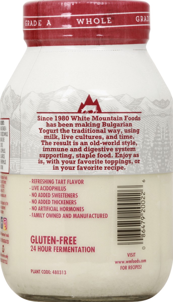 slide 2 of 9, White Mountain Whole Milk Yogurt Og, 32 oz