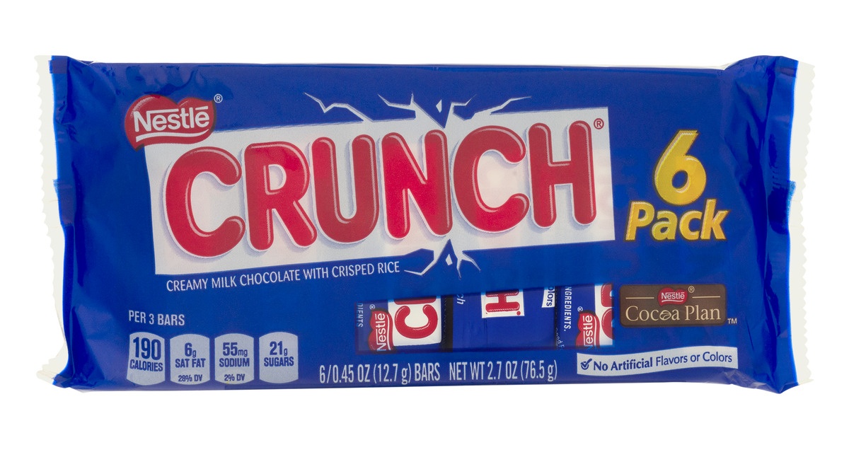 slide 1 of 1, Nestlé Crunch Fun Size Candy Bars, 6 ct