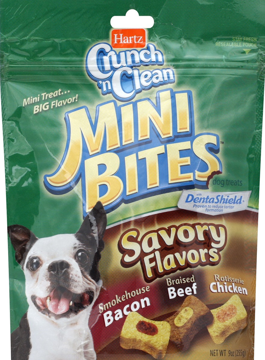 slide 3 of 4, Hartz Dog Treats, Mini Bites, Meaty Flavor, 9 oz