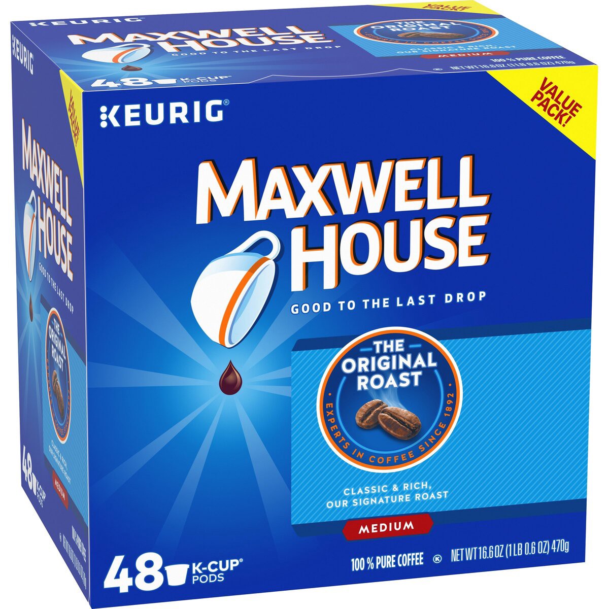 Maxwell House Original Roast Ground Coffee 48 oz.