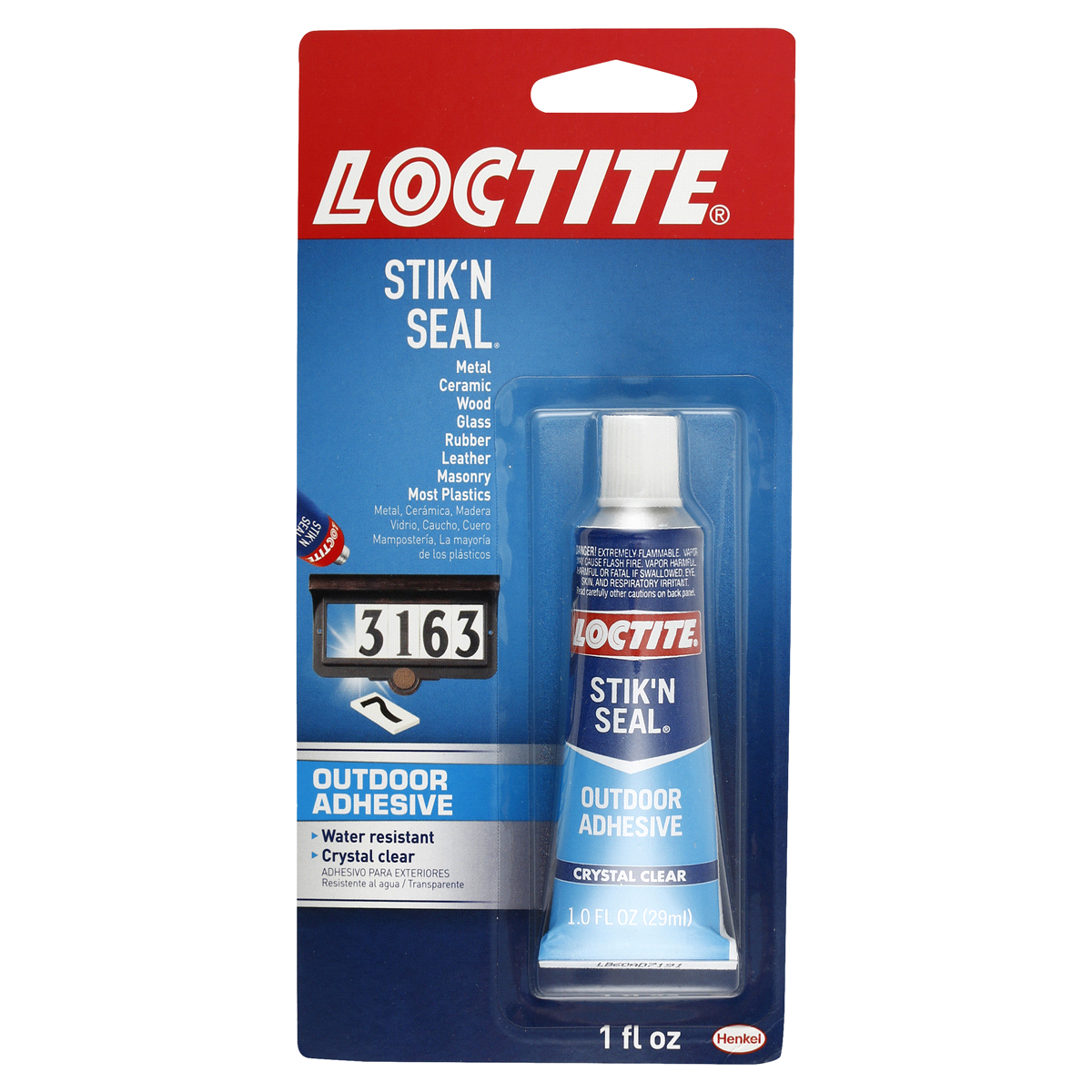 slide 1 of 5, Loctite Stik N Seal Outdoor Adhesive - Clear, 1 oz