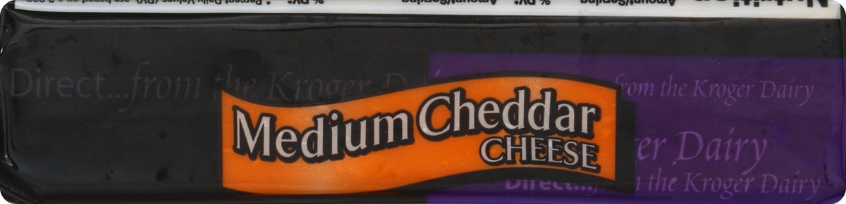 slide 2 of 5, Kroger Medium Cheddar Cheese Bar, 16 oz