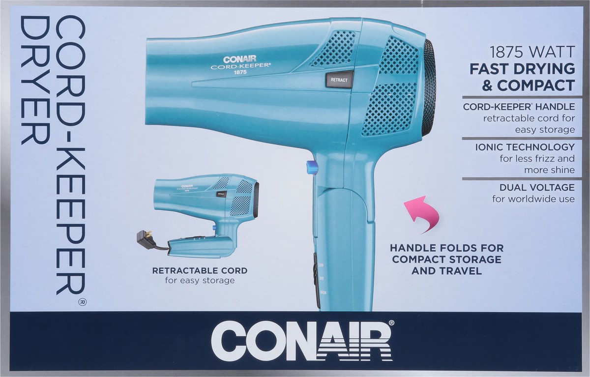 slide 8 of 9, Conair 1875 Watt Cord-Keeper Dryer 1 ea, 1 ct