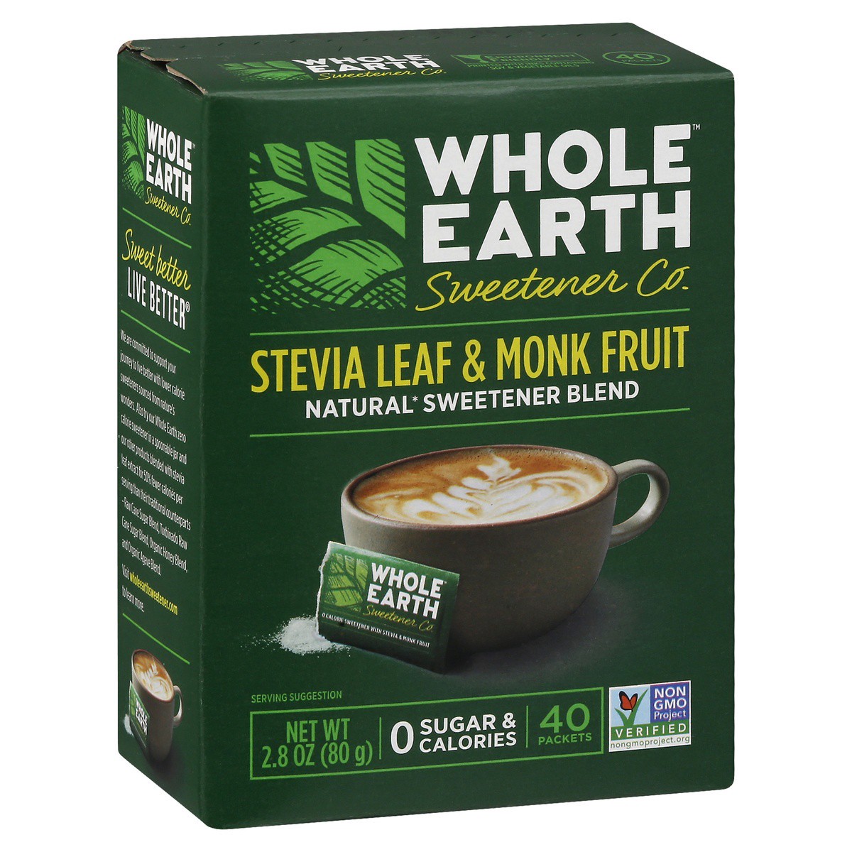 slide 2 of 9, Whole Earth Sweetener Co. Nature Sweet Stevia Monk Fruit, 40 ct