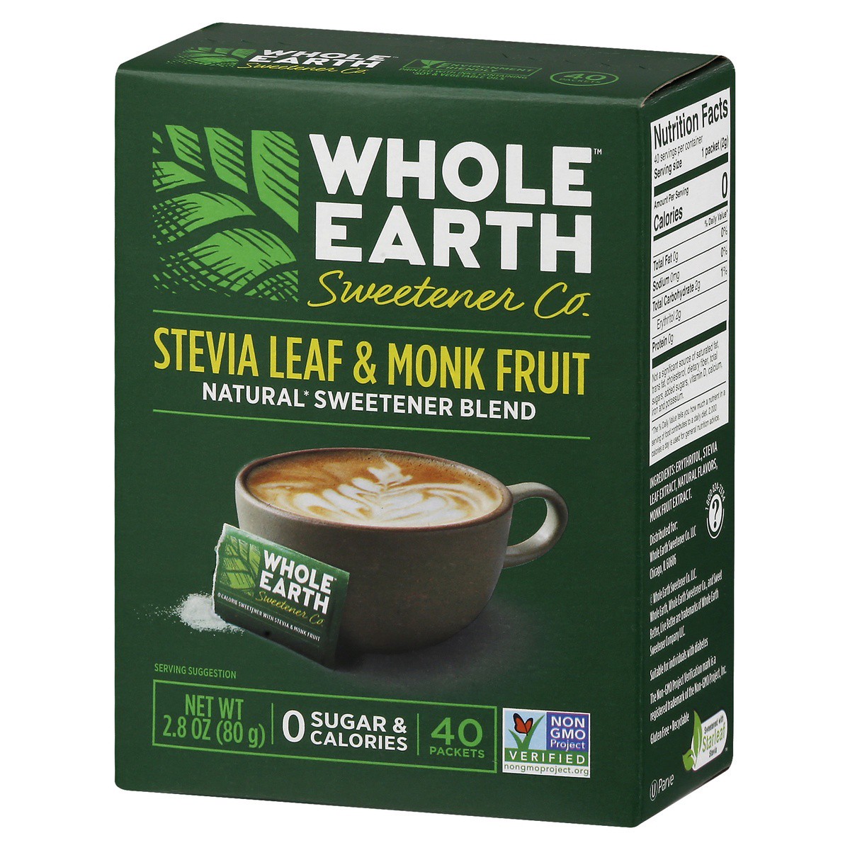 slide 5 of 9, Whole Earth Sweetener Co. Nature Sweet Stevia Monk Fruit, 40 ct