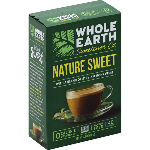 slide 3 of 3, Whole Earth Sweetener Co. Nature Sweet Stevia Monk Fruit, 40 ct