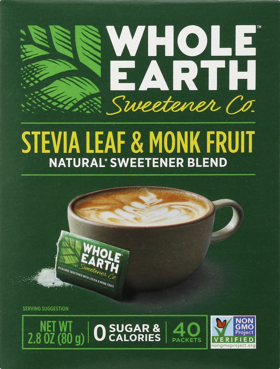 slide 6 of 9, Whole Earth Sweetener Co. Nature Sweet Stevia Monk Fruit, 40 ct