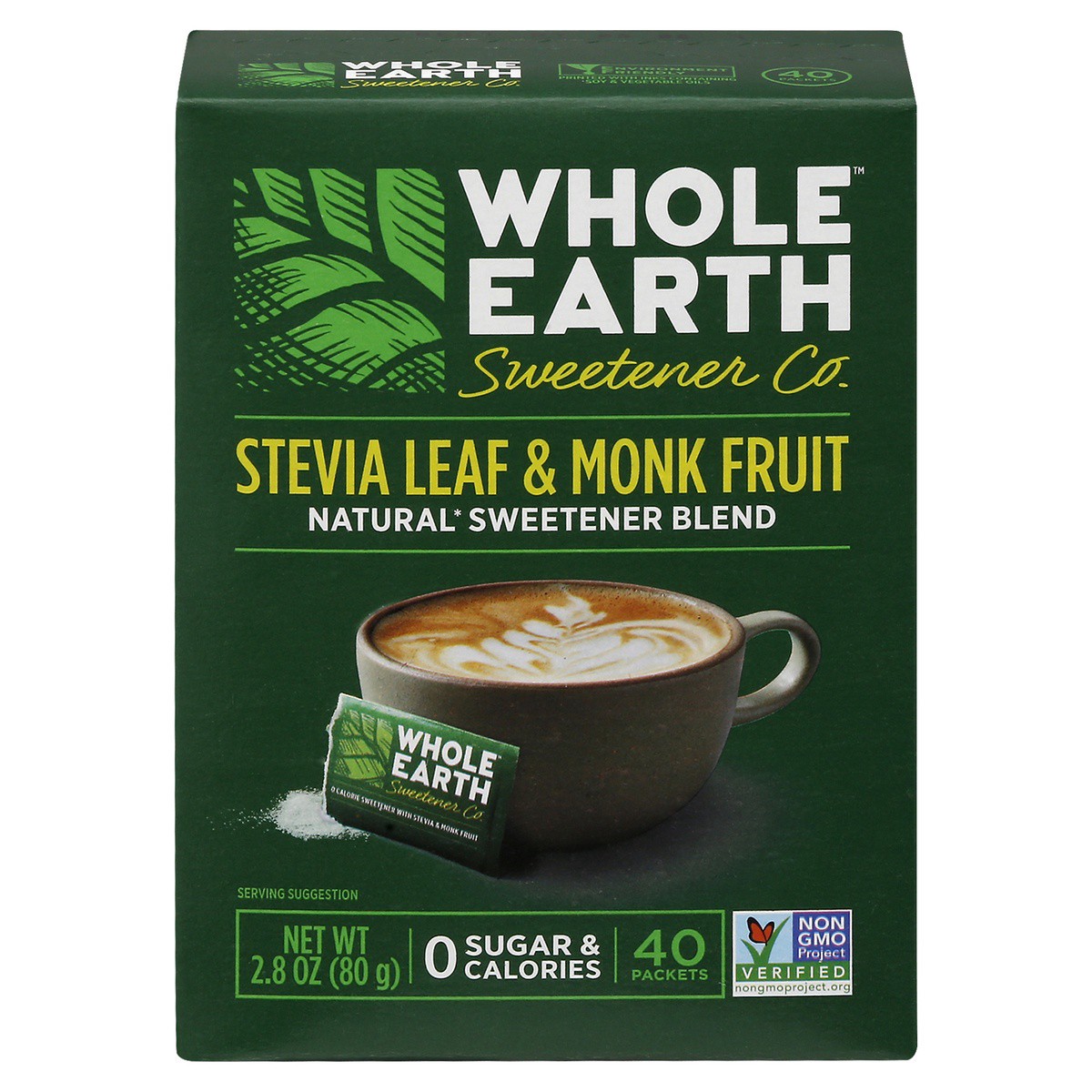 slide 1 of 9, Whole Earth Sweetener Co. Nature Sweet Stevia Monk Fruit, 40 ct