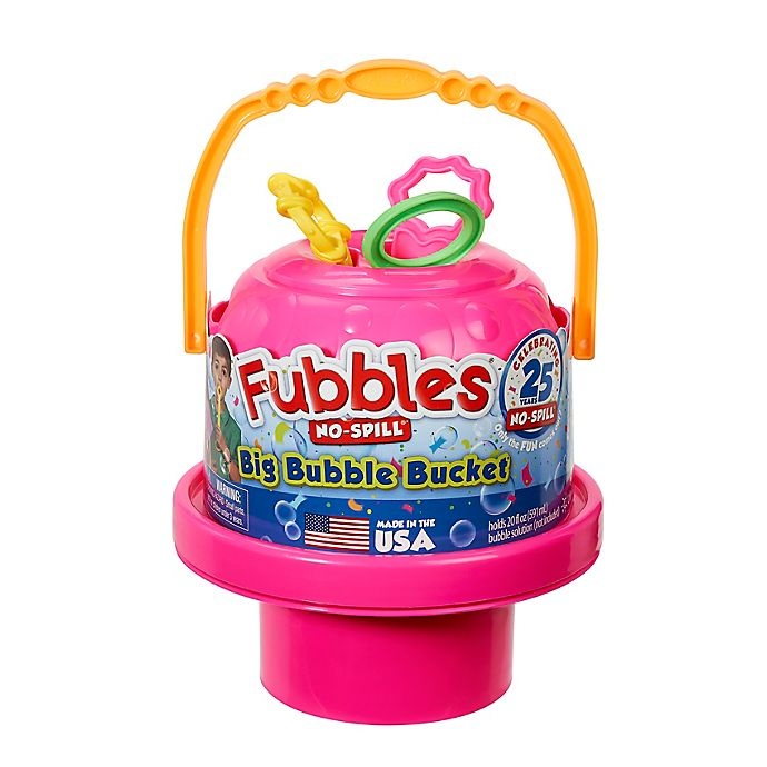 slide 4 of 4, Fubbles No Spill Bubble Bucket Set with Bubble Solution, 7 ct
