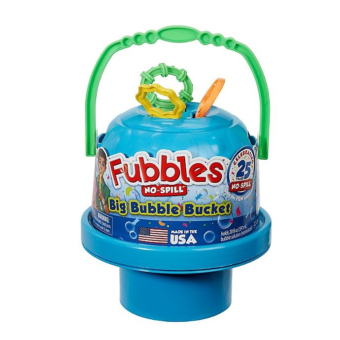 slide 1 of 4, Fubbles No Spill Bubble Bucket Set with Bubble Solution, 7 ct